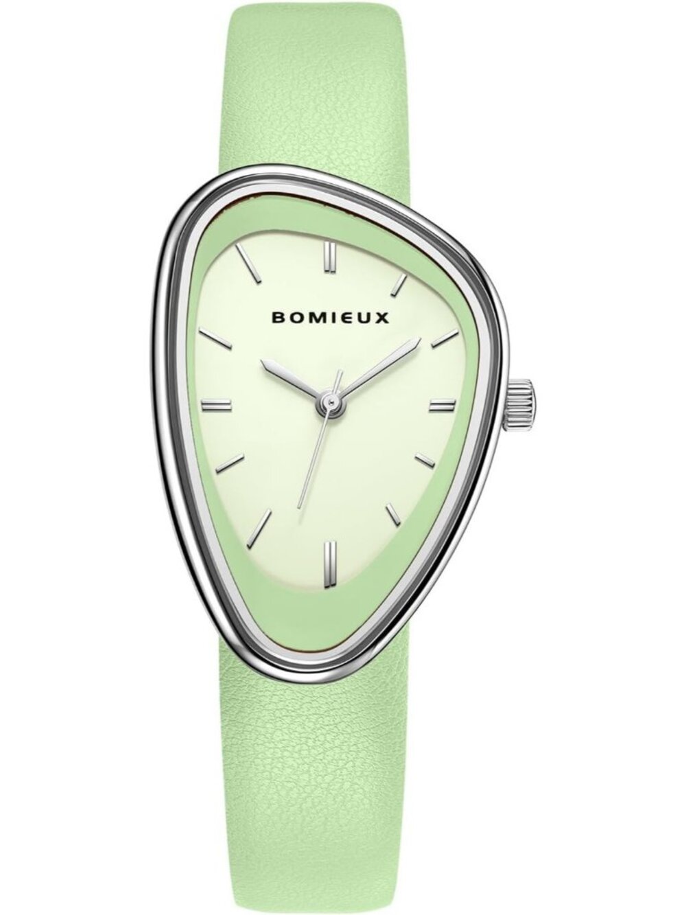 Women's Green Yellow Stylish Vintage Leather Analog Quartz Unique Fashion Watch